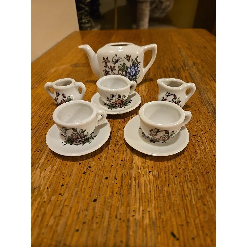 vintage‎ miniature porcelain tea set